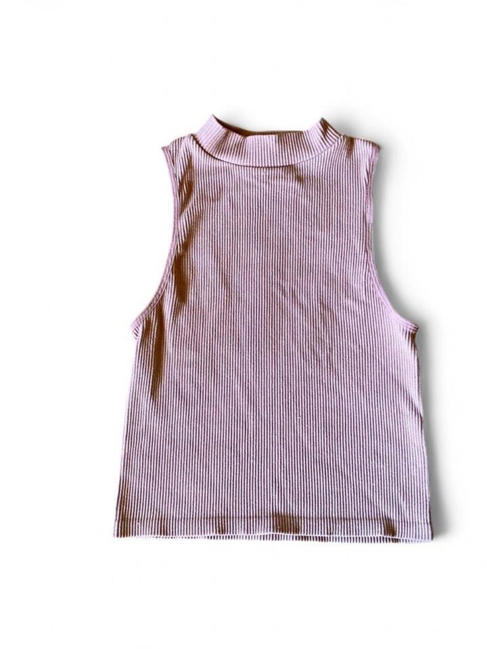 Candy Light Pink Ribbed Crop - Picture 2 of 3